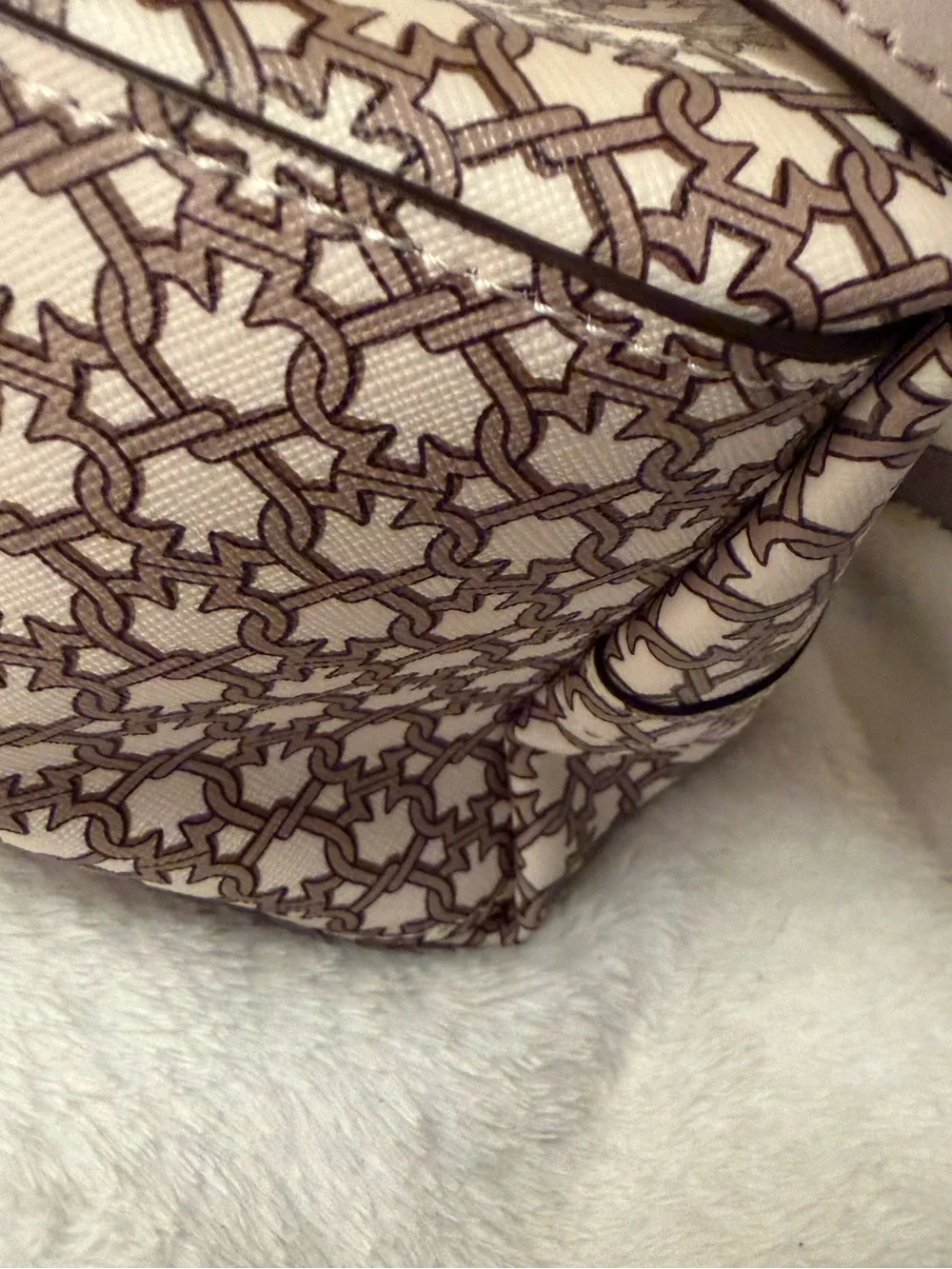 kate spade Blush Pink Patterned Satchel with Crossbody Strap
